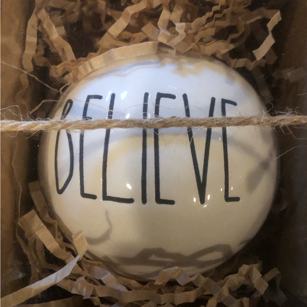 Rae Dunn set of 3 ornaments wish, believe, hope - Picture 3 of 5
